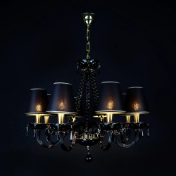 Casa Padrino Lustre en cristal baroque de luxe Or Ø 65 x H. 55 cm - Somptueuse Lustre en laiton avec cristal de Bohême - Meubles baroques - Noble & somptueux Casa Padrino Lustre en cristal baroque de luxe Or Ø 65 x H. 55 cm - Somptueuse Lustre en laiton avec cristal de Bohême - Meubles baroques - Noble & somptueux