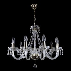 Casa Padrino Lustre en cristal baroque de luxe Argent Ø 67 x H. 50 cm - Somptueuse Lustre en laiton avec cristal de Bohême - Meubles baroques - Noble & somptueux Casa Padrino Lustre en cristal baroque de luxe Argent Ø 67 x H. 50 cm - Somptueuse Lustre en laiton avec cristal de Bohême - Meubles baroques - Noble & somptueux