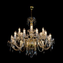 Casa Padrino Lustre en cristal baroque de luxe Or Ø 78 x H. 72 cm - Somptueuse Lustre en laiton avec cristal de Bohême - Meubles baroques - Noble & somptueux Casa Padrino Lustre en cristal baroque de luxe Or Ø 78 x H. 72 cm - Somptueuse Lustre en laiton avec cristal de Bohême - Meubles baroques - Noble & somptueux