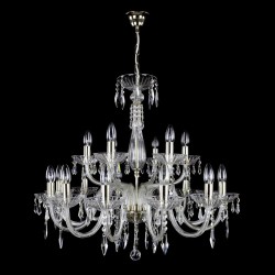 Casa Padrino Lustre en cristal baroque de luxe Argent Ø 78 x H. 72 cm - Somptueuse Lustre en laiton avec cristal de Bohême - Meubles baroques - Noble & somptueux Casa Padrino Lustre en cristal baroque de luxe Argent Ø 78 x H. 72 cm - Somptueuse Lustre en laiton avec cristal de Bohême - Meubles baroques - Noble & somptueux