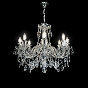 Casa Padrino Luxus Barock Kristall Kronleuchter Gold Ø 62 x H. 52 cm - Prunkvolle Messing Kronleuchter mit böhmischem Kristallglas - Barock Möbel - Edel & Prunkvoll