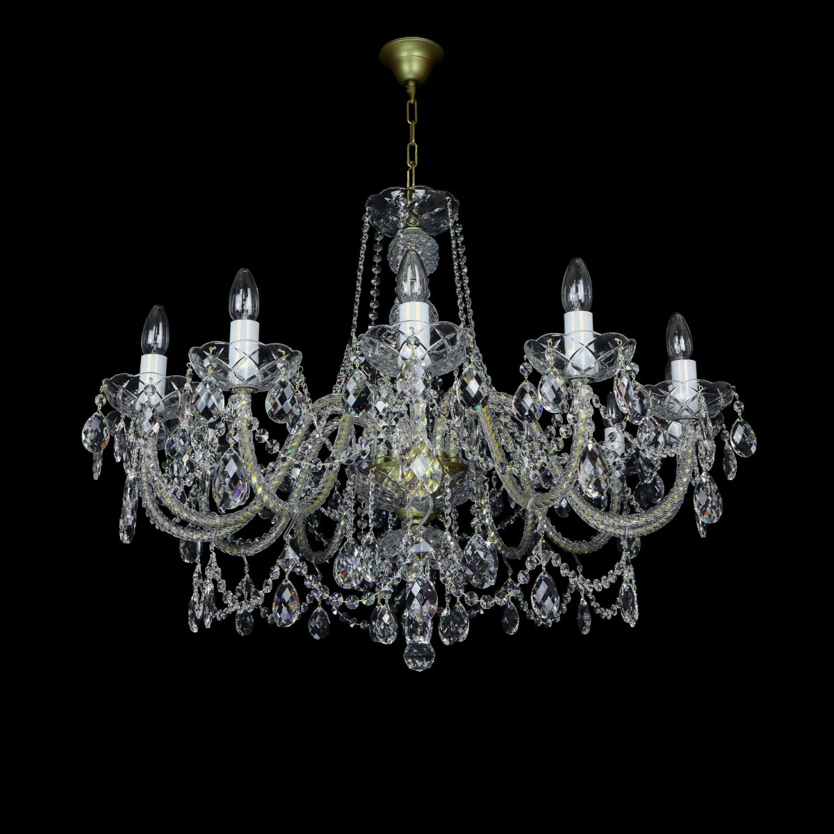 Casa Padrino Lámpara de araña de cristal barroco de lujo Oro Ø 90 x H. 72 cm - Suntuosa Lámpara de araña de latón con cristal de Bohemia - Muebles barrocos - Noble y suntuosa Casa Padrino Lámpara de araña de cristal barroco de lujo Oro Ø 90 x H. 72 cm - Suntuosa Lámpara de araña de latón con cristal de Bohemia - Muebles barrocos - Noble y suntuosa