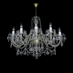 Casa Padrino Lámpara de araña de cristal barroco de lujo Oro Ø 90 x H. 72 cm - Suntuosa Lámpara de araña de latón con cristal de Bohemia - Muebles barrocos - Noble y suntuosa Casa Padrino Lámpara de araña de cristal barroco de lujo Oro Ø 90 x H. 72 cm - Suntuosa Lámpara de araña de latón con cristal de Bohemia - Muebles barrocos - Noble y suntuosa