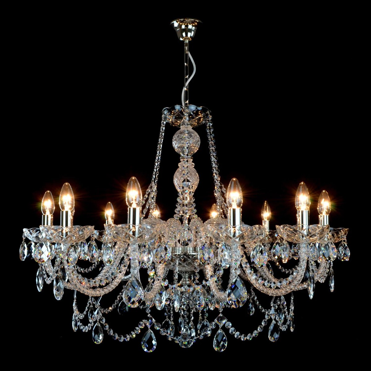 Casa Padrino Lámpara de araña de cristal barroco de lujo Plata Ø 90 x H. 72 cm - Suntuosa Lámpara de araña de latón con cristal de Bohemia - Muebles barrocos - Noble y suntuosa Casa Padrino Lámpara de araña de cristal barroco de lujo Plata Ø 90 x H. 72 cm - Suntuosa Lámpara de araña de latón con cristal de Bohemia - Muebles barrocos - Noble y suntuosa