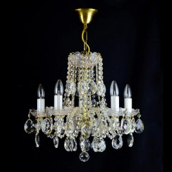 Casa Padrino Lampadario in cristallo barocco di lusso Argento Ø 46 x H. 45 cm - Sontuosa Lampadario in ottone con cristallo di Boemia - Mobili barocchi - Nobile e sontuoso Casa Padrino Lampadario in cristallo barocco di lusso Argento Ø 46 x H. 45 cm - Sontuosa Lampadario in ottone con cristallo di Boemia - Mobili barocchi - Nobile e sontuoso