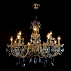 Casa Padrino Luxus Barock Kristall Kronleuchter Silber Ø 78 x H. 60 cm - Prunkvolle Messing Kronleuchter mit böhmischem Kristallglas - Barock Möbel - Edel & Prunkvoll