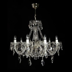 Casa Padrino Luxus Barock Kristall Kronleuchter Silber Ø 78 x H. 60 cm - Prunkvolle Messing Kronleuchter mit böhmischem Kristallglas - Barock Möbel - Edel & Prunkvoll Casa Padrino Luxus Barock Kristall Kronleuchter Silber Ø 78 x H. 60 cm - Prunkvolle Messing Kronleuchter mit böhmischem Kristallglas - Barock Möbel - Edel & Prunkvoll