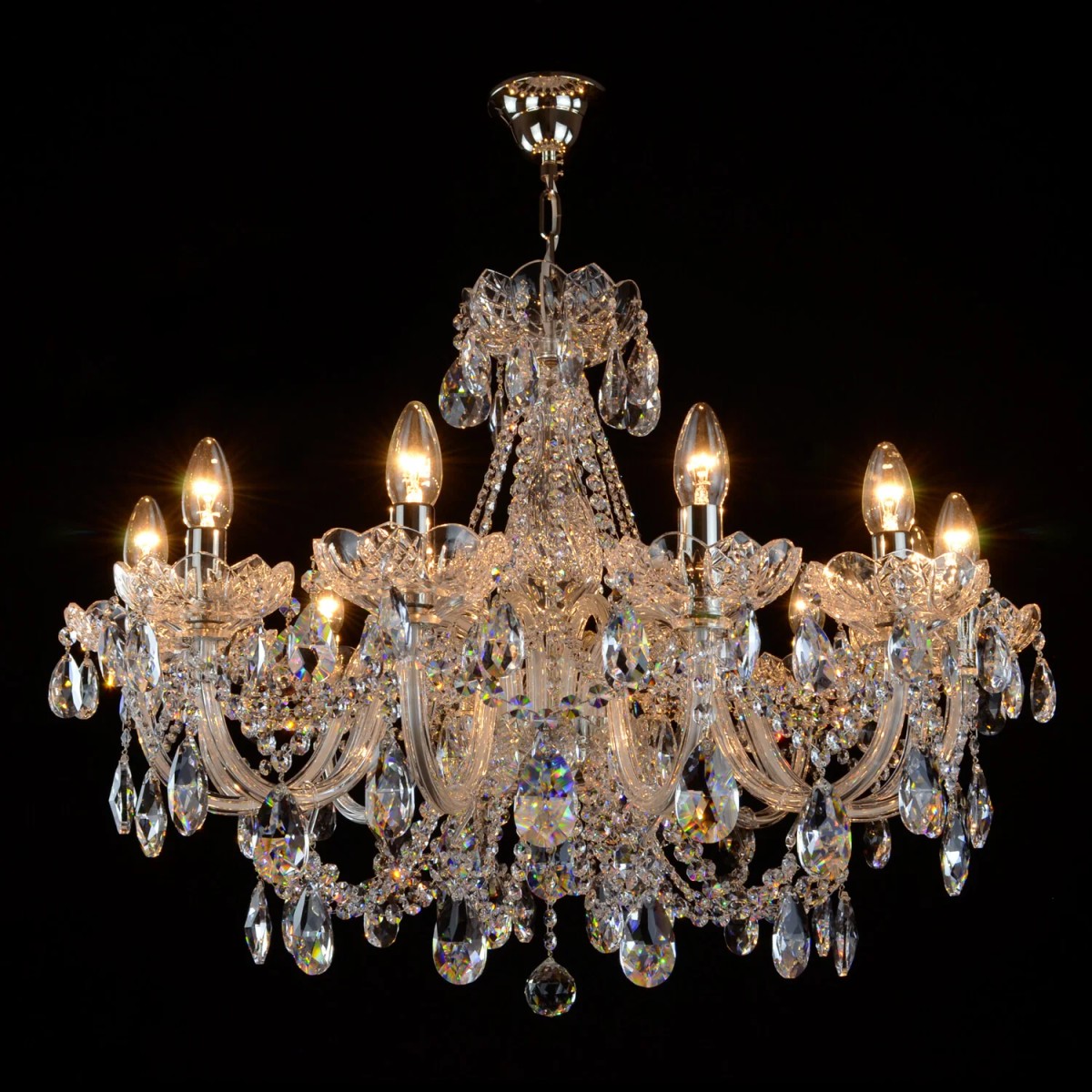 Casa Padrino Luxus Barock Kristall Kronleuchter Silber Ø 90 x H. 105 cm - Prunkvolle Messing Kronleuchter mit böhmischem Kristallglas - Barock Möbel - Edel & Prunkvoll Casa Padrino Luxus Barock Kristall Kronleuchter Silber Ø 90 x H. 105 cm - Prunkvolle Messing Kronleuchter mit böhmischem Kristallglas - Barock Möbel - Edel & Prunkvoll