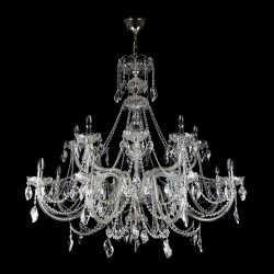 Casa Padrino Luxus Barock Kristall Kronleuchter Silber Ø 120 x H. 105 cm - Prunkvolle Messing Kronleuchter mit böhmischem Kristallglas - Barock Möbel - Edel & Prunkvoll Casa Padrino Luxus Barock Kristall Kronleuchter Silber Ø 120 x H. 105 cm - Prunkvolle Messing Kronleuchter mit böhmischem Kristallglas - Barock Möbel - Edel & Prunkvoll