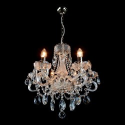 Casa Padrino Lustre en cristal baroque de luxe Argent Ø 50 x H. 54 cm - Somptueuse Lustre en laiton avec cristal de Bohême - Meubles baroques - Noble & somptueux Casa Padrino Lustre en cristal baroque de luxe Argent Ø 50 x H. 54 cm - Somptueuse Lustre en laiton avec cristal de Bohême - Meubles baroques - Noble & somptueux
