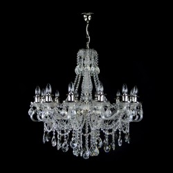 Casa Padrino Luxus Barock Kristall Kronleuchter Silber Ø 74 x H. 65 cm - Prunkvolle Messing Kronleuchter mit böhmischem Kristallglas - Barock Möbel - Edel & Prunkvoll Casa Padrino Luxus Barock Kristall Kronleuchter Silber Ø 74 x H. 65 cm - Prunkvolle Messing Kronleuchter mit böhmischem Kristallglas - Barock Möbel - Edel & Prunkvoll