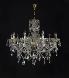 Casa Padrino Lustre en cristal baroque de luxe Or Ø 80 x H. 65 cm - Somptueuse Lustre en laiton avec cristal de Bohême - Meubles baroques - Noble & somptueux Casa Padrino Lustre en cristal baroque de luxe Or Ø 80 x H. 65 cm - Somptueuse Lustre en laiton avec cristal de Bohême - Meubles baroques - Noble & somptueux