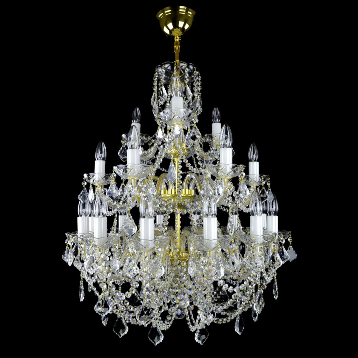 Casa Padrino Lustre en cristal baroque de luxe Or Ø 67 x H. 80 cm - Somptueuse Lustre en laiton avec cristal de Bohême - Meubles baroques - Noble & somptueux Casa Padrino Lustre en cristal baroque de luxe Or Ø 67 x H. 80 cm - Somptueuse Lustre en laiton avec cristal de Bohême - Meubles baroques - Noble & somptueux