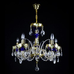 Casa Padrino Lustre en cristal baroque de luxe Or Ø 54 x H. 52 cm - Somptueuse Lustre en laiton avec cristal de Bohême - Meubles baroques - Noble & somptueux Casa Padrino Lustre en cristal baroque de luxe Or Ø 54 x H. 52 cm - Somptueuse Lustre en laiton avec cristal de Bohême - Meubles baroques - Noble & somptueux