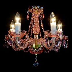 Casa Padrino Lustre en cristal baroque de luxe Or Ø 45 x H. 38 cm - Somptueuse Lustre en laiton avec cristal de Bohême - Meubles baroques - Noble & somptueux Casa Padrino Lustre en cristal baroque de luxe Or Ø 45 x H. 38 cm - Somptueuse Lustre en laiton avec cristal de Bohême - Meubles baroques - Noble & somptueux