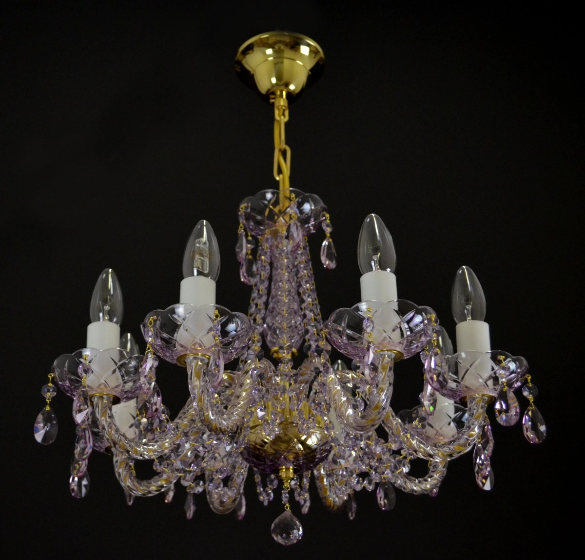 Casa Padrino Luxus Barock Kristall Kronleuchter Gold Ø 49 x H. 38 cm - Prunkvolle Messing Kronleuchter mit böhmischem Kristallglas - Barock Möbel - Edel & Prunkvoll Casa Padrino Luxus Barock Kristall Kronleuchter Gold Ø 49 x H. 38 cm - Prunkvolle Messing Kronleuchter mit böhmischem Kristallglas - Barock Möbel - Edel & Prunkvoll