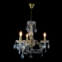 Casa Padrino Luxury Baroque Crystal Wall Lamp Silver 38 x 20 x H. 37 cm - Magnificent Brass Wall Lamp with Bohemian Crystal Glass - Baroque Furniture - Noble & Magnificent