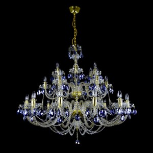 Casa Padrino Lámpara de techo de cristal de lujo Oro Ø 105 x H. 90 cm - Suntuosa Lámpara de techo de latón con cristal de Bohemia - Muebles barrocos - Noble y suntuosa Casa Padrino Lámpara de techo de cristal de lujo Oro Ø 105 x H. 90 cm - Suntuosa Lámpara de techo de latón con cristal de Bohemia - Muebles barrocos - Noble y suntuosa