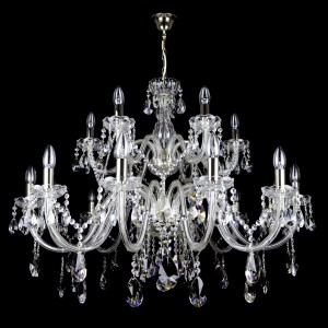 Casa Padrino Luxury Baroque Crystal Chandelier Silver Ø 100 x H. 85 cm - Magnificent Brass Chandelier with Bohemian Crystal Glass - Baroque Furniture - Noble & Magnificent