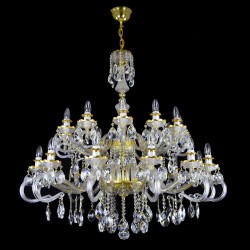 Casa Padrino Lampadario in cristallo barocco di lusso Oro Ø 110 x H. 100 cm - Sontuosa Lampadario in ottone con cristallo di Boemia - Mobili barocchi - Nobile e sontuoso Casa Padrino Lampadario in cristallo barocco di lusso Oro Ø 110 x H. 100 cm - Sontuosa Lampadario in ottone con cristallo di Boemia - Mobili barocchi - Nobile e sontuoso
