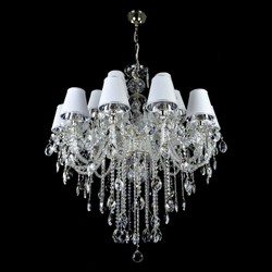 Casa Padrino Lampadario in cristallo barocco di lusso Argento Ø 90 x H. 105 cm - Sontuosa Lampadario in ottone con cristallo di Boemia - Mobili barocchi - Nobile e sontuoso Casa Padrino Lampadario in cristallo barocco di lusso Argento Ø 90 x H. 105 cm - Sontuosa Lampadario in ottone con cristallo di Boemia - Mobili barocchi - Nobile e sontuoso