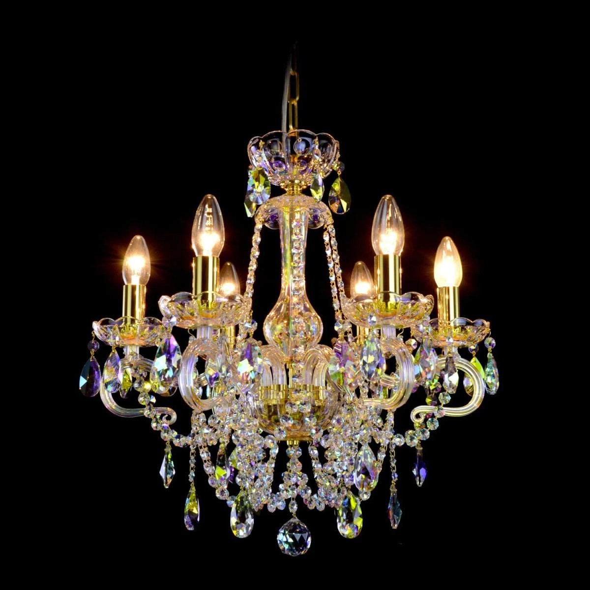Casa Padrino Luxus Barock Kristall Kronleuchter Gold Ø 50 x H. 55 cm - Prunkvolle Messing Kronleuchter mit böhmischem Kristallglas - Barock Möbel - Edel & Prunkvoll Casa Padrino Luxus Barock Kristall Kronleuchter Gold Ø 50 x H. 55 cm - Prunkvolle Messing Kronleuchter mit böhmischem Kristallglas - Barock Möbel - Edel & Prunkvoll