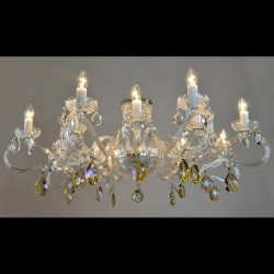 Casa Padrino Luxus Barock Kristall Deckenleuchte Silber Ø 107 x H. 42 cm - Prunkvolle Messing Deckenleuchte mit böhmischem Kristallglas - Barock Möbel - Edel & Prunkvoll