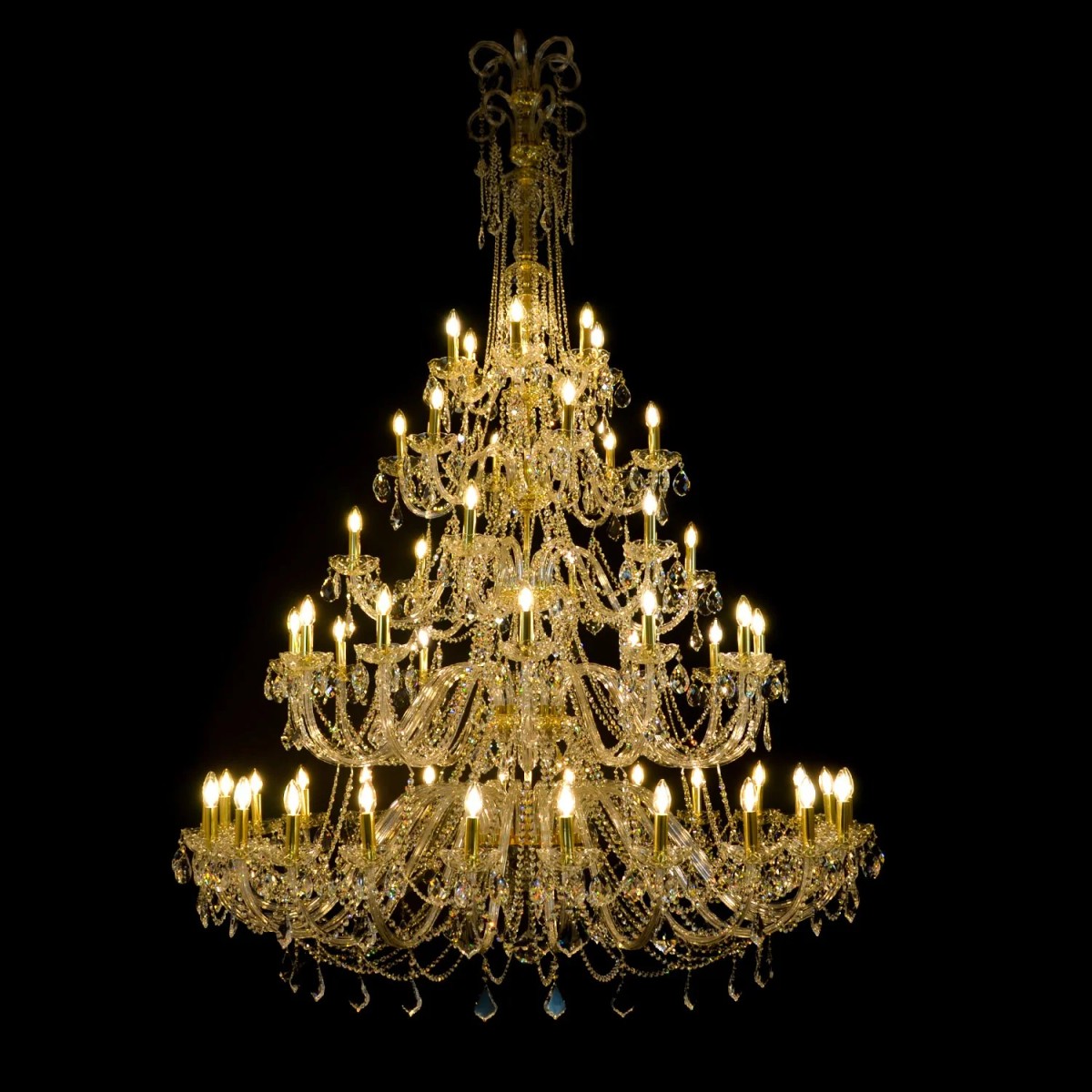 Casa Padrino Luxus Barock Kristall Kronleuchter Gold Ø 170 x H. 235 cm - Prunkvolle Messing Kronleuchter mit böhmischem Kristallglas - Barock Möbel - Edel & Prunkvoll Casa Padrino Luxus Barock Kristall Kronleuchter Gold Ø 170 x H. 235 cm - Prunkvolle Messing Kronleuchter mit böhmischem Kristallglas - Barock Möbel - Edel & Prunkvoll