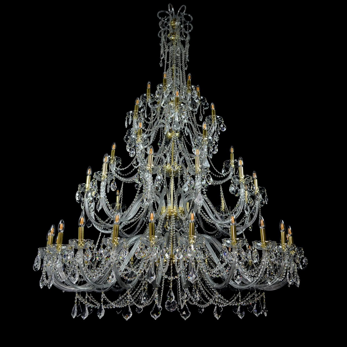 Casa Padrino Luxus Barock Kristall Kronleuchter Gold Ø 170 x H. 235 cm - Prunkvolle Messing Kronleuchter mit böhmischem Kristallglas - Barock Möbel - Edel & Prunkvoll Casa Padrino Luxus Barock Kristall Kronleuchter Gold Ø 170 x H. 235 cm - Prunkvolle Messing Kronleuchter mit böhmischem Kristallglas - Barock Möbel - Edel & Prunkvoll