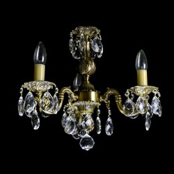 Casa Padrino Luxus Barock Kristall Kronleuchter Gold Ø 35 x H. 36 cm - Prunkvolle Messing Kronleuchter mit böhmischem Kristallglas - Barock Möbel - Edel & Prunkvoll Casa Padrino Luxus Barock Kristall Kronleuchter Gold Ø 35 x H. 36 cm - Prunkvolle Messing Kronleuchter mit böhmischem Kristallglas - Barock Möbel - Edel & Prunkvoll