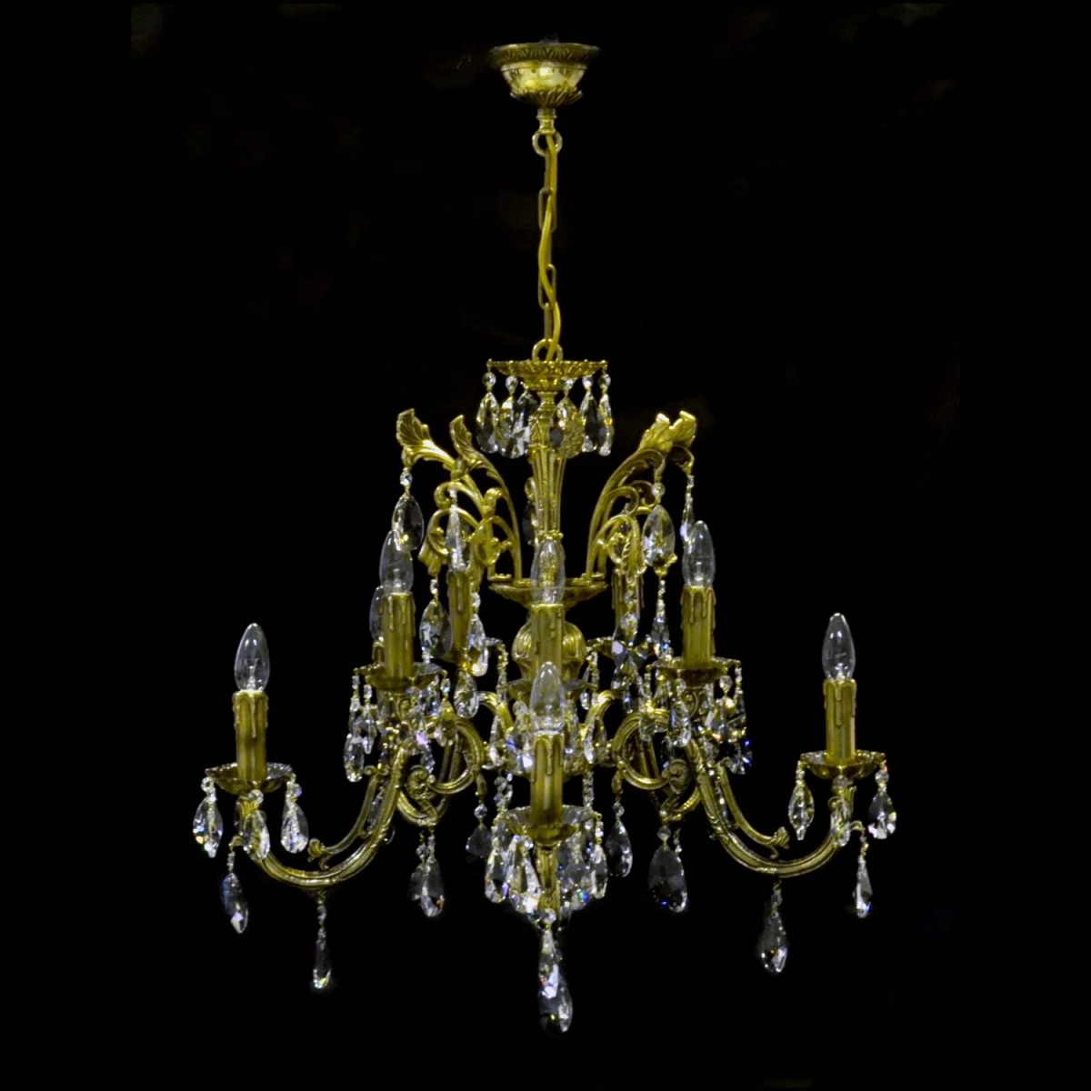 Casa Padrino Luxus Barock Kristall Kronleuchter Gold Ø 72 x H. 61 cm - Prunkvolle Messing Kronleuchter mit böhmischem Kristallglas - Barock Möbel - Edel & Prunkvoll Casa Padrino Luxus Barock Kristall Kronleuchter Gold Ø 72 x H. 61 cm - Prunkvolle Messing Kronleuchter mit böhmischem Kristallglas - Barock Möbel - Edel & Prunkvoll