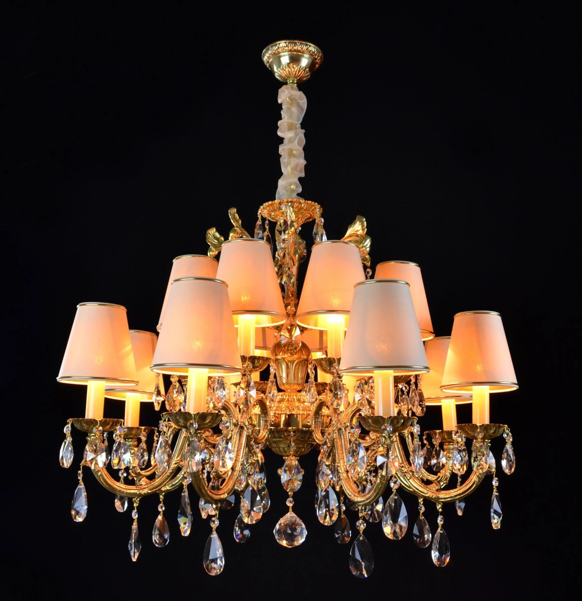 Casa Padrino Luxus Barock Kristall Kronleuchter Gold Ø 78 x H. 65 cm - Prunkvolle Messing Kronleuchter mit böhmischem Kristallglas - Barock Möbel - Edel & Prunkvoll Casa Padrino Luxus Barock Kristall Kronleuchter Gold Ø 78 x H. 65 cm - Prunkvolle Messing Kronleuchter mit böhmischem Kristallglas - Barock Möbel - Edel & Prunkvoll