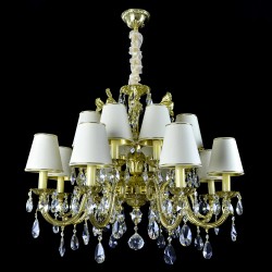 Casa Padrino Luxus Barock Kristall Kronleuchter Gold Ø 78 x H. 65 cm - Prunkvolle Messing Kronleuchter mit böhmischem Kristallglas - Barock Möbel - Edel & Prunkvoll Casa Padrino Luxus Barock Kristall Kronleuchter Gold Ø 78 x H. 65 cm - Prunkvolle Messing Kronleuchter mit böhmischem Kristallglas - Barock Möbel - Edel & Prunkvoll