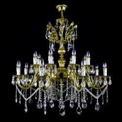 Casa Padrino Luxus Barock Kristall Kronleuchter Gold Ø 78 x H. 65 cm - Prunkvolle Messing Kronleuchter mit böhmischem Kristallglas - Barock Möbel - Edel & Prunkvoll Casa Padrino Luxus Barock Kristall Kronleuchter Gold Ø 78 x H. 65 cm - Prunkvolle Messing Kronleuchter mit böhmischem Kristallglas - Barock Möbel - Edel & Prunkvoll