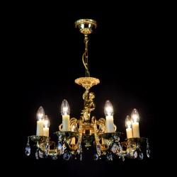 Casa Padrino Luxus Barock Kristall Kronleuchter Gold Ø 55 x H. 36 cm - Prunkvolle Messing Kronleuchter mit böhmischem Kristallglas - Barock Möbel - Edel & Prunkvoll Casa Padrino Luxus Barock Kristall Kronleuchter Gold Ø 55 x H. 36 cm - Prunkvolle Messing Kronleuchter mit böhmischem Kristallglas - Barock Möbel - Edel & Prunkvoll