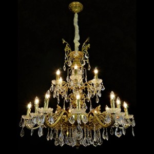 Casa Padrino Luxus Barock Kristall Kronleuchter Gold Ø 112 x H. 135 cm - Prunkvolle Messing Kronleuchter mit böhmischem Kristallglas - Barock Möbel - Edel & Prunkvoll