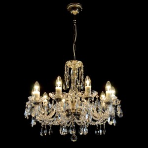 Casa Padrino Lámpara de araña de cristal barroco de lujo Plata Ø 62 x H. 53 cm - Suntuosa Lámpara de araña de latón con cristal de Bohemia - Muebles barrocos - Noble y suntuosa
