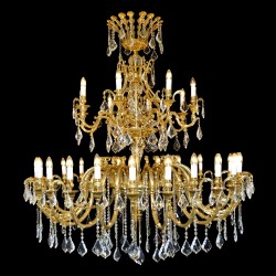 Casa Padrino Lámpara de araña de cristal barroco de lujo Oro Ø 150 x H. 140 cm - Suntuosa Lámpara de araña de latón con cristal de Bohemia - Muebles barrocos - Noble y suntuosa Casa Padrino Lámpara de araña de cristal barroco de lujo Oro Ø 150 x H. 140 cm - Suntuosa Lámpara de araña de latón con cristal de Bohemia - Muebles barrocos - Noble y suntuosa
