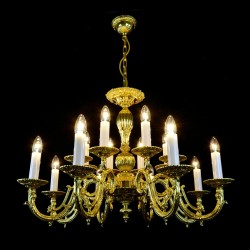 Casa Padrino Lustre en cristal baroque de luxe Or Ø 80 x H. 54 cm - Somptueuse Lustre en laiton avec cristal de Bohême - Meubles baroques - Noble & somptueux Casa Padrino Lustre en cristal baroque de luxe Or Ø 80 x H. 54 cm - Somptueuse Lustre en laiton avec cristal de Bohême - Meubles baroques - Noble & somptueux