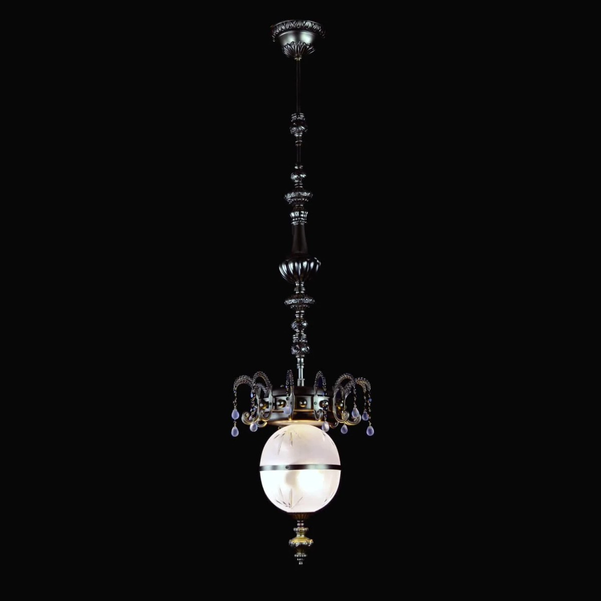 Casa Padrino Lámpara de araña de cristal barroco de lujo Oro Ø 27 x H. 110 cm - Suntuosa Lámpara de araña de latón con cristal de Bohemia - Muebles barrocos - Noble y suntuosa Casa Padrino Lámpara de araña de cristal barroco de lujo Oro Ø 27 x H. 110 cm - Suntuosa Lámpara de araña de latón con cristal de Bohemia - Muebles barrocos - Noble y suntuosa