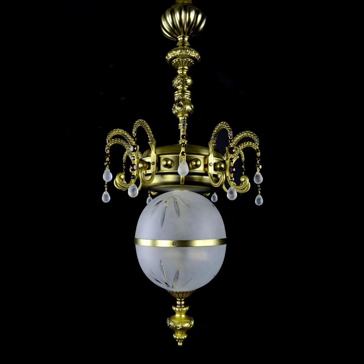 Casa Padrino Lámpara de araña de cristal barroco de lujo Oro Ø 27 x H. 110 cm - Suntuosa Lámpara de araña de latón con cristal de Bohemia - Muebles barrocos - Noble y suntuosa Casa Padrino Lámpara de araña de cristal barroco de lujo Oro Ø 27 x H. 110 cm - Suntuosa Lámpara de araña de latón con cristal de Bohemia - Muebles barrocos - Noble y suntuosa