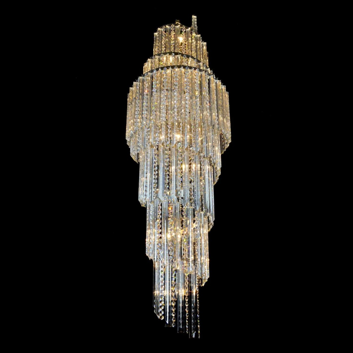 Casa Padrino Lustre en cristal de luxe Argent Ø 50 x H. 180 cm - Somptueuse Lustre en laiton avec cristal de Bohême - Meubles baroques - Noble & somptueux Casa Padrino Lustre en cristal de luxe Argent Ø 50 x H. 180 cm - Somptueuse Lustre en laiton avec cristal de Bohême - Meubles baroques - Noble & somptueux