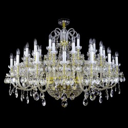 Casa Padrino Lámpara de araña de cristal barroco de lujo Oro Ø 140 x H. 120 cm - Suntuosa Lámpara de araña de latón con cristal de Bohemia - Muebles barrocos - Noble y suntuosa Casa Padrino Lámpara de araña de cristal barroco de lujo Oro Ø 140 x H. 120 cm - Suntuosa Lámpara de araña de latón con cristal de Bohemia - Muebles barrocos - Noble y suntuosa