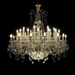 Casa Padrino Lámpara de araña de cristal barroco de lujo Oro Ø 140 x H. 120 cm - Suntuosa Lámpara de araña de latón con cristal de Bohemia - Muebles barrocos - Noble y suntuosa Casa Padrino Lámpara de araña de cristal barroco de lujo Oro Ø 140 x H. 120 cm - Suntuosa Lámpara de araña de latón con cristal de Bohemia - Muebles barrocos - Noble y suntuosa