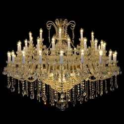 Casa Padrino Lampadario in cristallo barocco di lusso Oro Ø 180 x H. 150 cm - Sontuosa Lampadario in ottone con cristallo di Boemia - Mobili barocchi - Nobile e sontuoso Casa Padrino Lampadario in cristallo barocco di lusso Oro Ø 180 x H. 150 cm - Sontuosa Lampadario in ottone con cristallo di Boemia - Mobili barocchi - Nobile e sontuoso