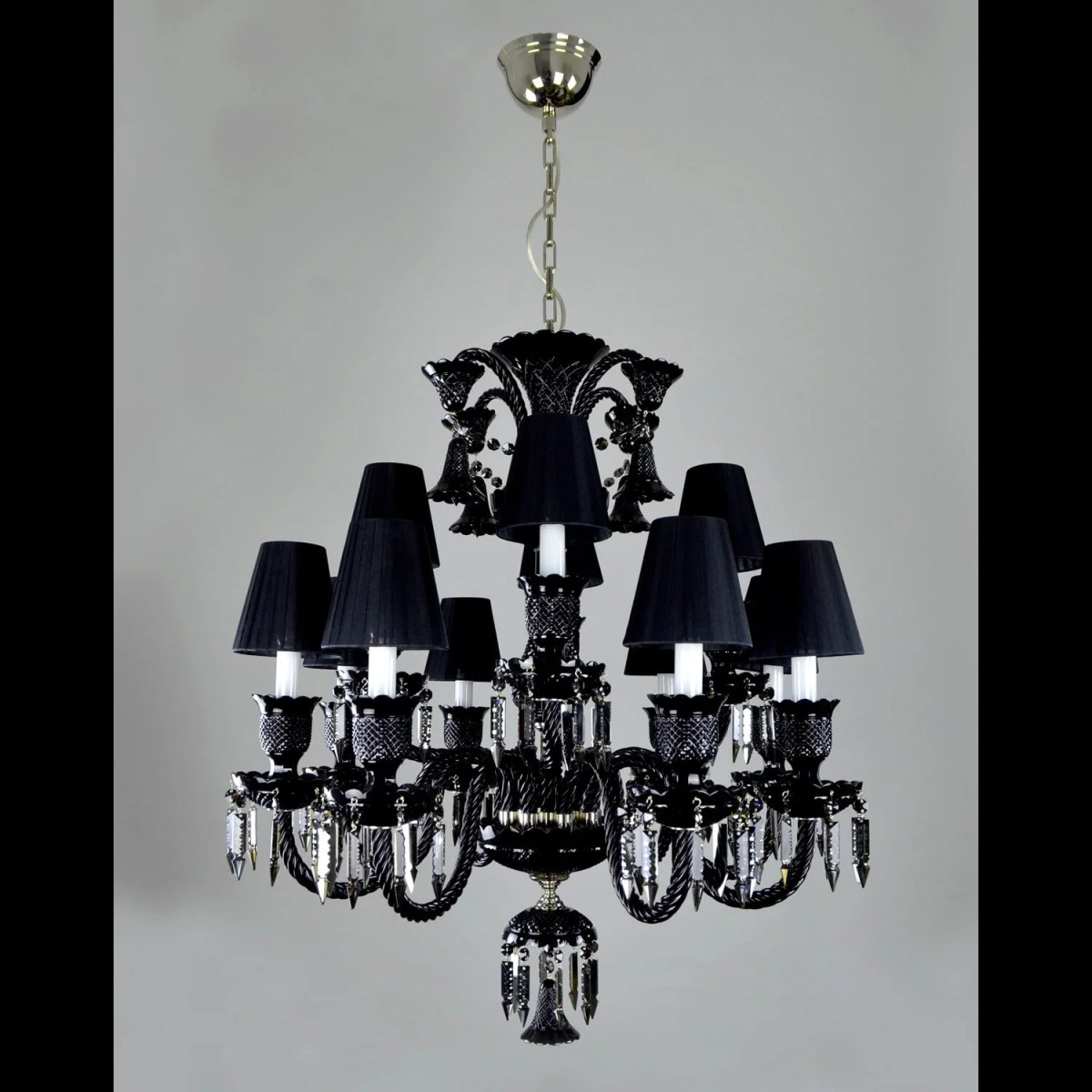 Casa Padrino Lampadario in cristallo barocco di lusso Argento Ø 81 x H. 90 cm - Sontuosa Lampadario in ottone con cristallo di Boemia - Mobili barocchi - Nobile e sontuoso Casa Padrino Lampadario in cristallo barocco di lusso Argento Ø 81 x H. 90 cm - Sontuosa Lampadario in ottone con cristallo di Boemia - Mobili barocchi - Nobile e sontuoso