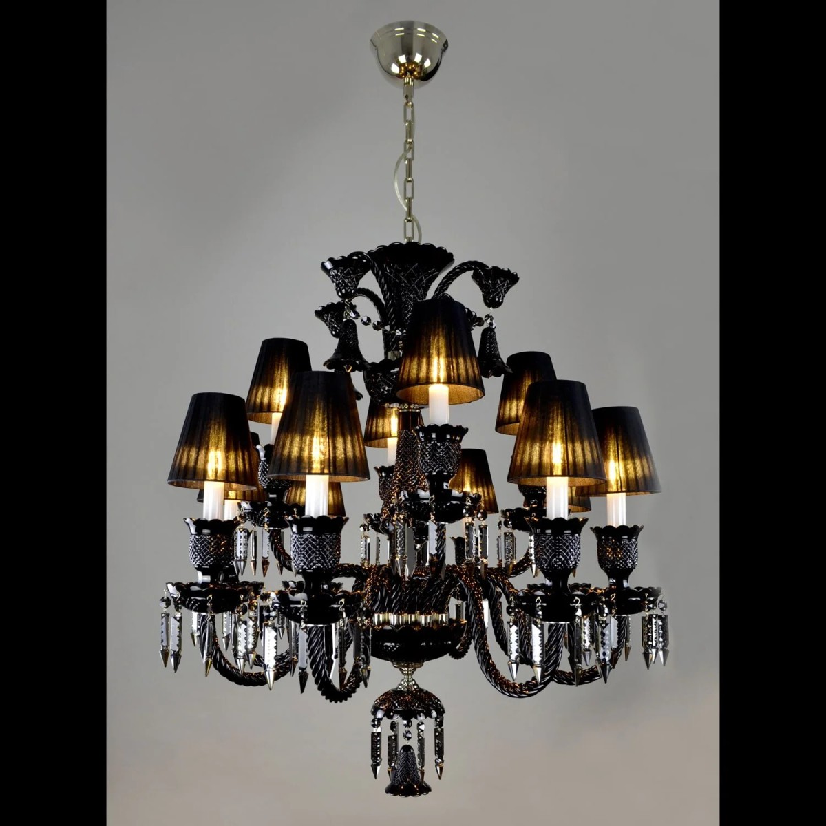 Casa Padrino Lampadario in cristallo barocco di lusso Argento Ø 81 x H. 90 cm - Sontuosa Lampadario in ottone con cristallo di Boemia - Mobili barocchi - Nobile e sontuoso Casa Padrino Lampadario in cristallo barocco di lusso Argento Ø 81 x H. 90 cm - Sontuosa Lampadario in ottone con cristallo di Boemia - Mobili barocchi - Nobile e sontuoso