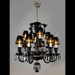 Casa Padrino Lampadario in cristallo barocco di lusso Argento Ø 81 x H. 90 cm - Sontuosa Lampadario in ottone con cristallo di Boemia - Mobili barocchi - Nobile e sontuoso Casa Padrino Lampadario in cristallo barocco di lusso Argento Ø 81 x H. 90 cm - Sontuosa Lampadario in ottone con cristallo di Boemia - Mobili barocchi - Nobile e sontuoso