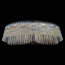 Casa Padrino Lámpara de pared de cristal barroco de lujo Plata 220 x 110 x H. 61 cm - Suntuosa Lámpara de pared de latón con cristal de Bohemia - Muebles barrocos - Noble y suntuosa Casa Padrino Lámpara de pared de cristal barroco de lujo Plata 220 x 110 x H. 61 cm - Suntuosa Lámpara de pared de latón con cristal de Bohemia - Muebles barrocos - Noble y suntuosa