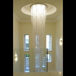 Casa Padrino Luxus Kristall Kronleuchter Silber Ø 90 x H. 550 cm - Prunkvolle Messing Kronleuchter mit böhmischem Kristallglas - Barock Möbel - Edel & Prunkvoll